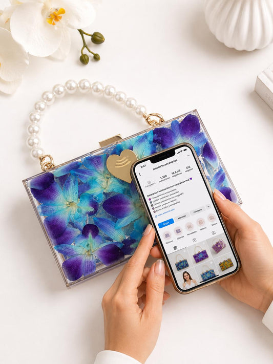CARTERA INNTELIGENTE de Orquideas Turquesa eterna