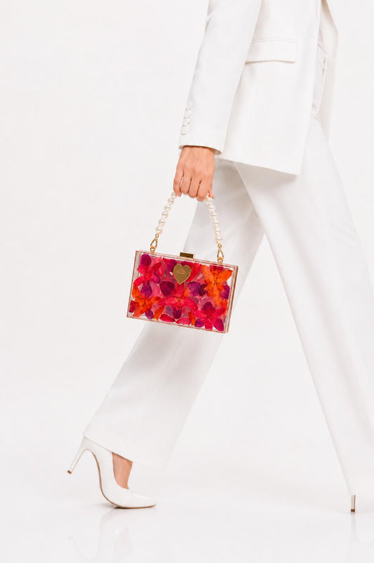 CARTERA INTELIGENTE de orquidea naranja rojo intense