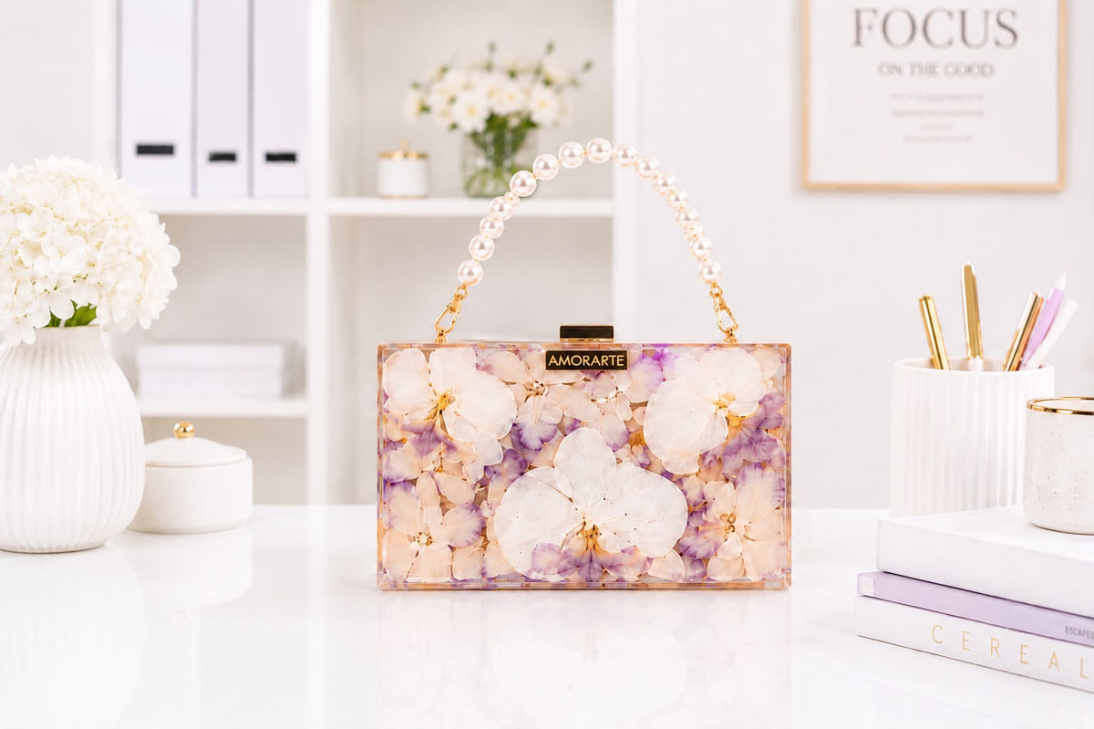 CARTERA INTELIGENTE PERSONALIZADA con orquideas blanca delicadas