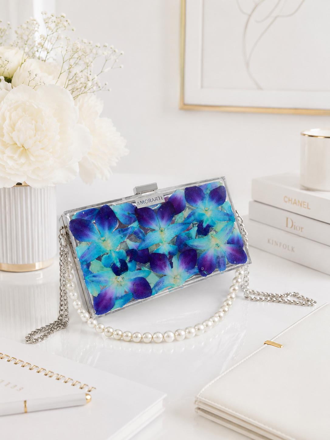 CARTERA INTELIGENTE de orquiedeas azules reales